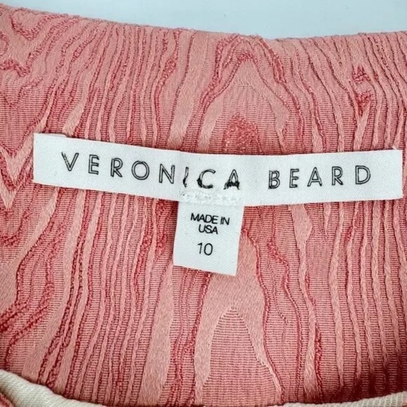 Veronica Beard Eris Moire Blush Textured Blazer Jacket Pink Size 10 - Picture 8 of 16